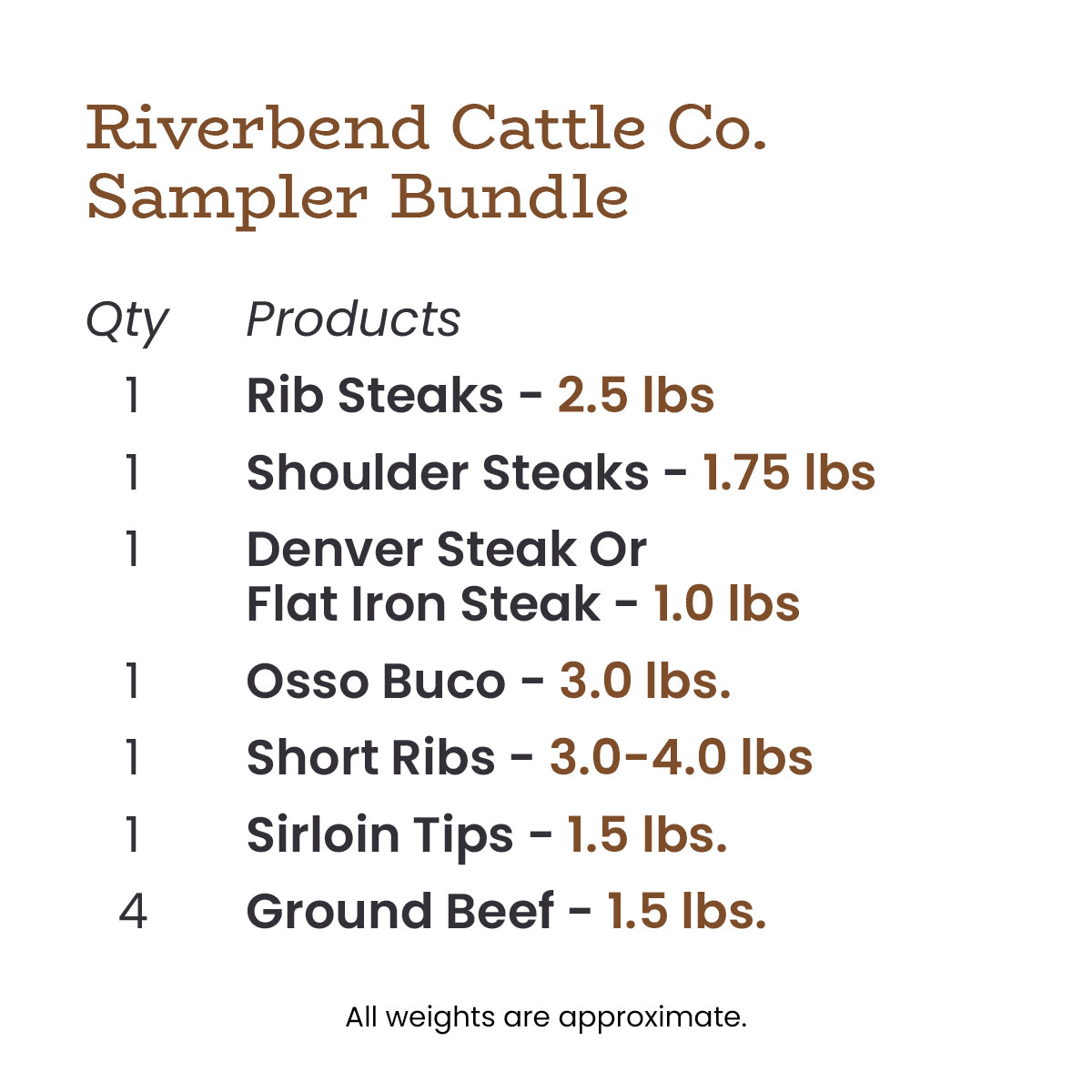 Riverbend Cattle Co. Sampler Bundle